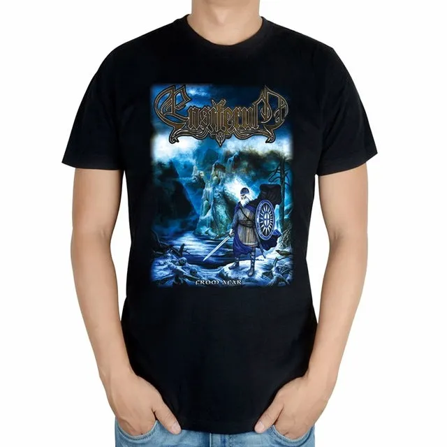 14 kinds Finland Ensiferum Rocker Skull knight Rock Brand clothing folk Viking metal camisetas Streetwear illustration tee