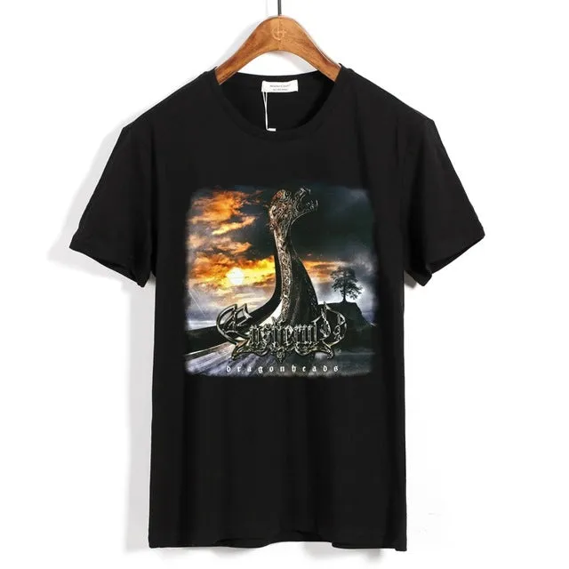 14 kinds Finland Ensiferum Rocker Skull knight Rock Brand clothing folk Viking metal camisetas Streetwear illustration tee