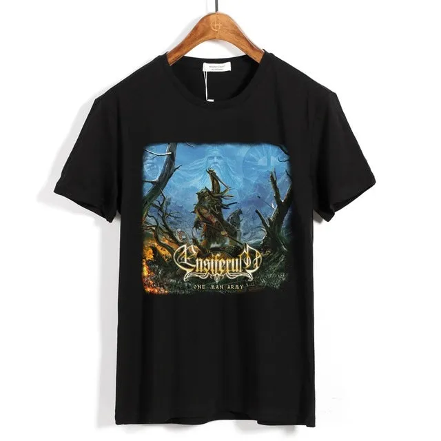 14 kinds Finland Ensiferum Rocker Skull knight Rock Brand clothing folk Viking metal camisetas Streetwear illustration tee