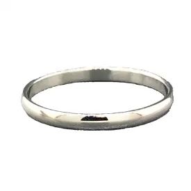 14K W Gold 2mm Thin Band