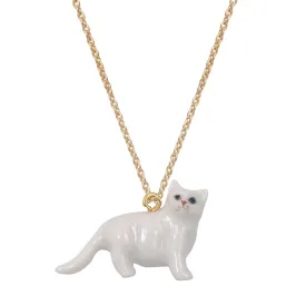 A Mini Penny Miniature Persian Cat Gold Necklace