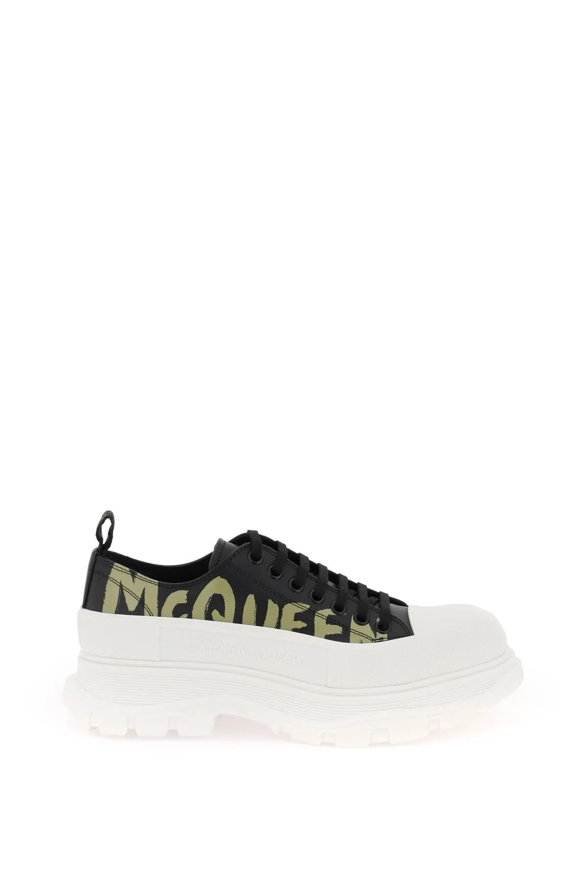 Alexander Mcqueen Tread Slick Sneakers With Graffiti Logo (Size - 40)