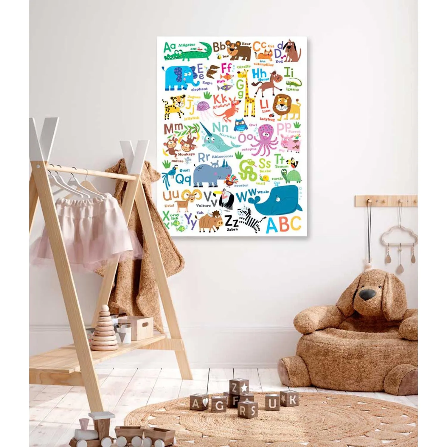 Animal ABC's - Simple Canvas Wall Art