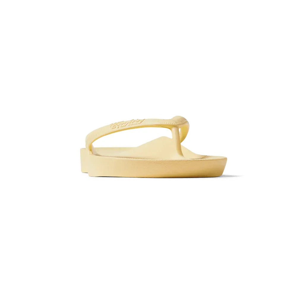 Archies Arch Support Flip Flops in Lemon