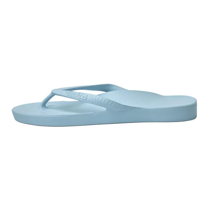 Archies Arch Support Flip Flops in Sky Blue