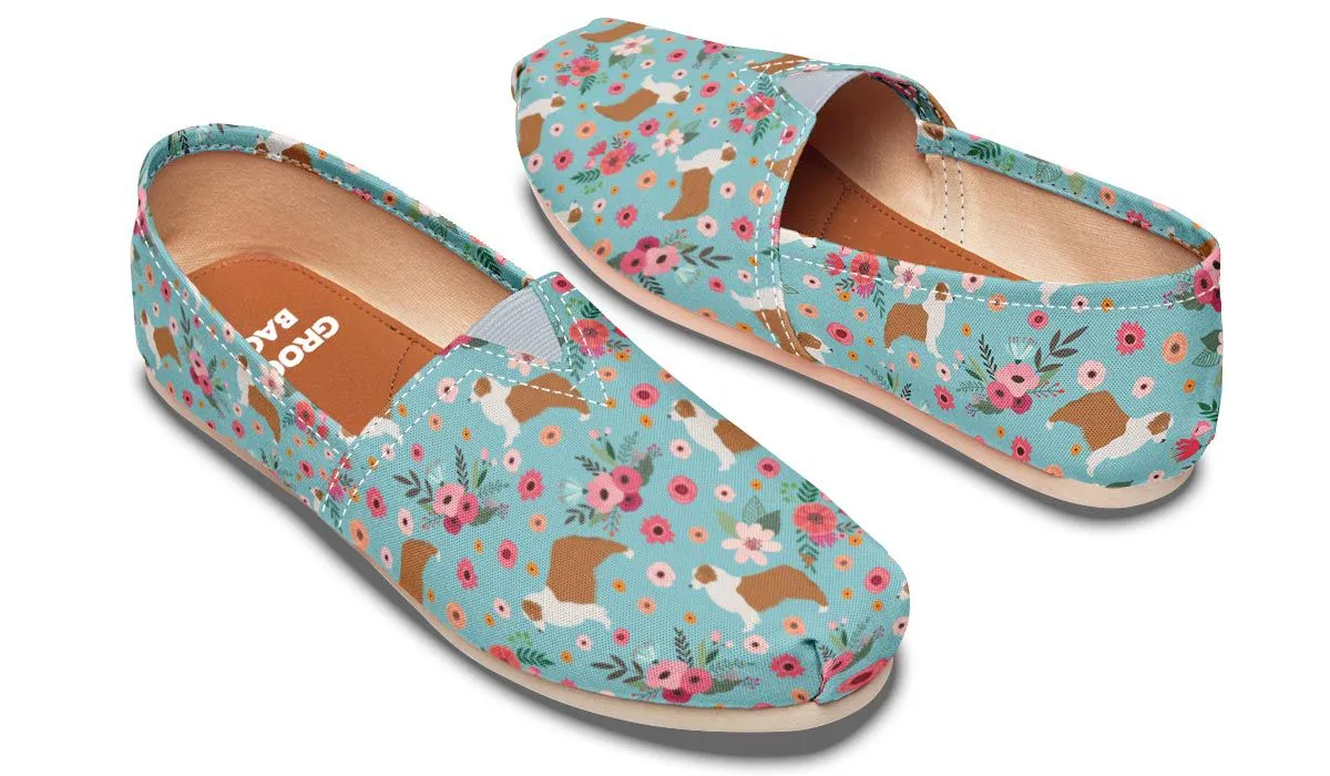 Australian Shepherd Flower Casual Shoes