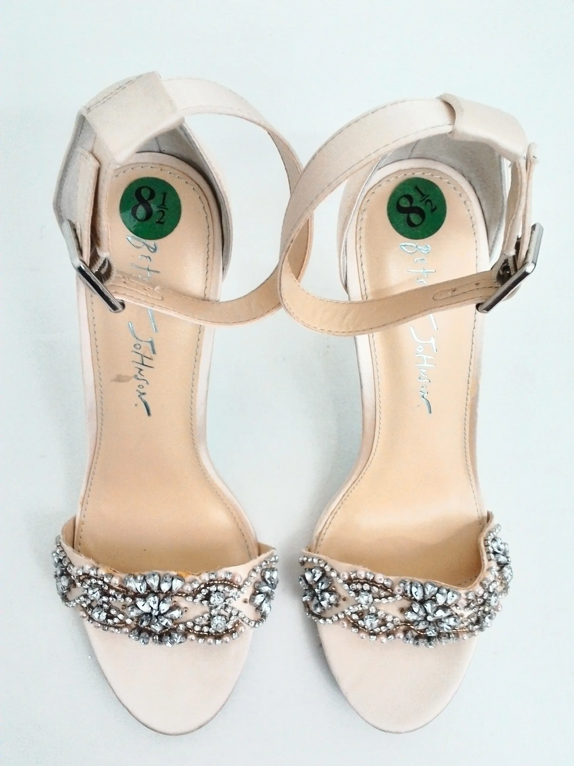 Betsey Johnson Women's Champagne Heeled Sandals Size 8.5 M