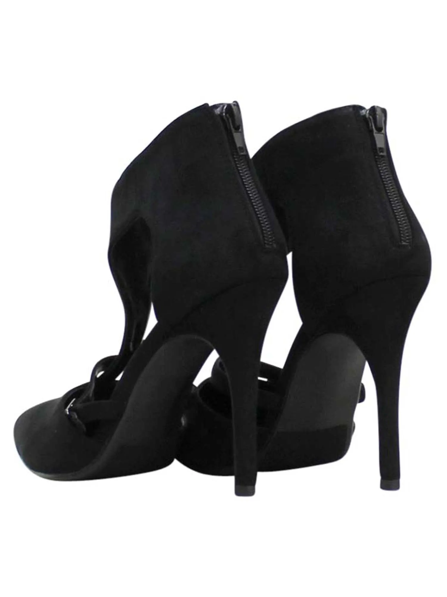 Black Strappy Dress Pumps For Women