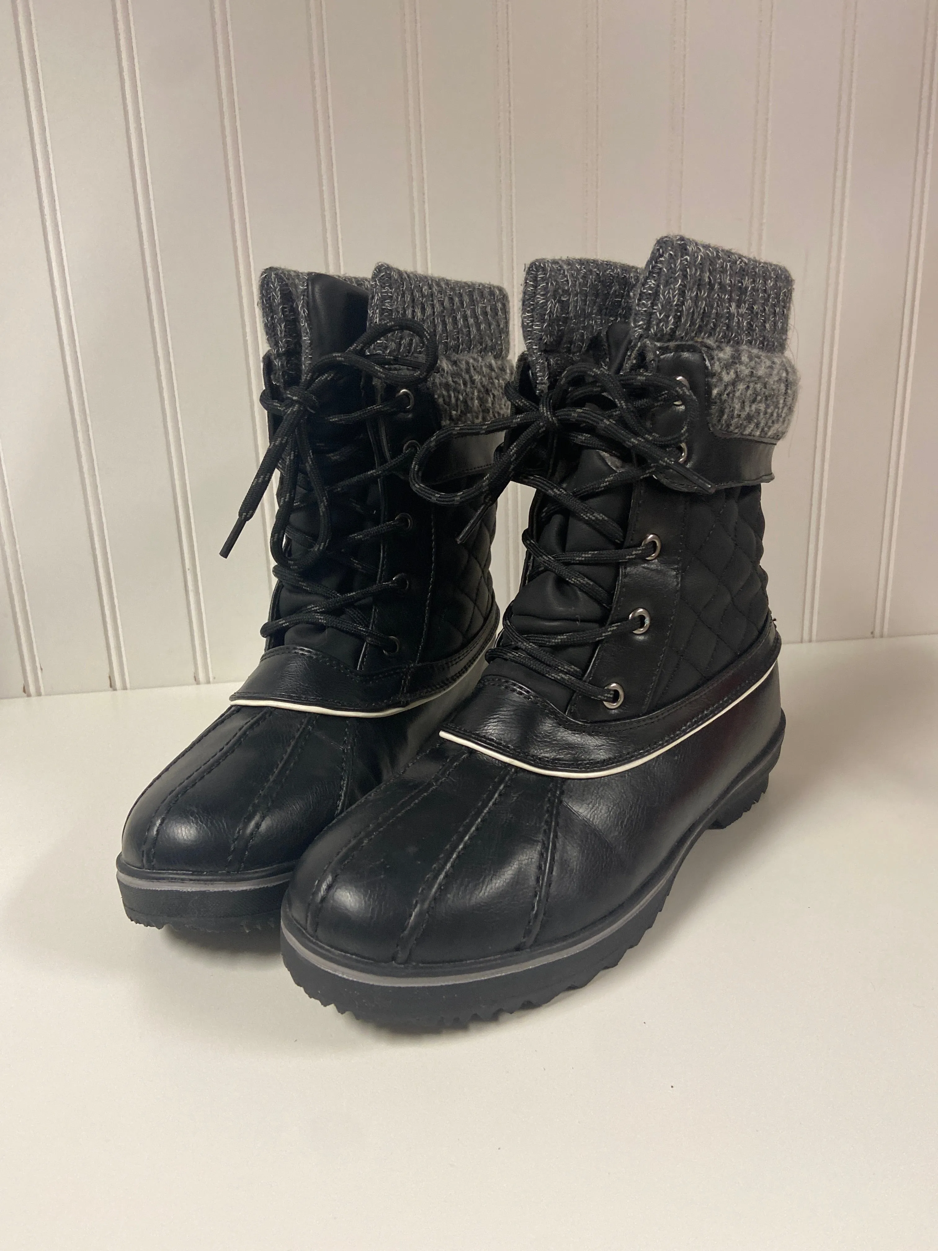 Boots Snow By Clothes Mentor In Black, Size: 7