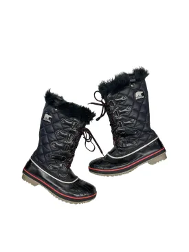 Boots Snow By Sorel In Black & Red, Size: 9