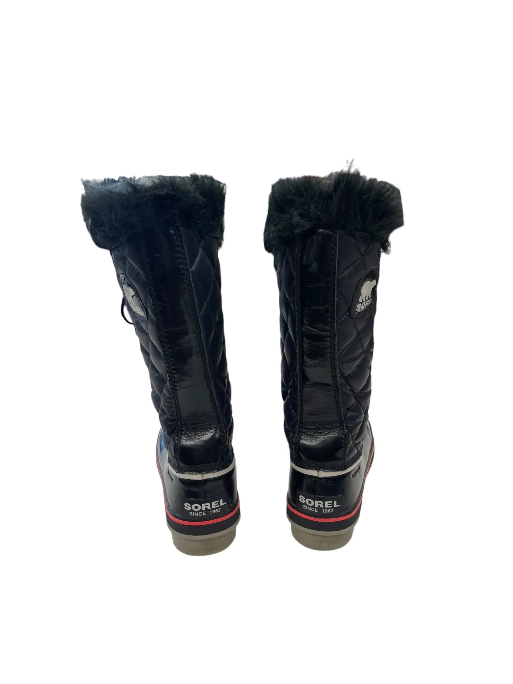 Boots Snow By Sorel In Black & Red, Size: 9