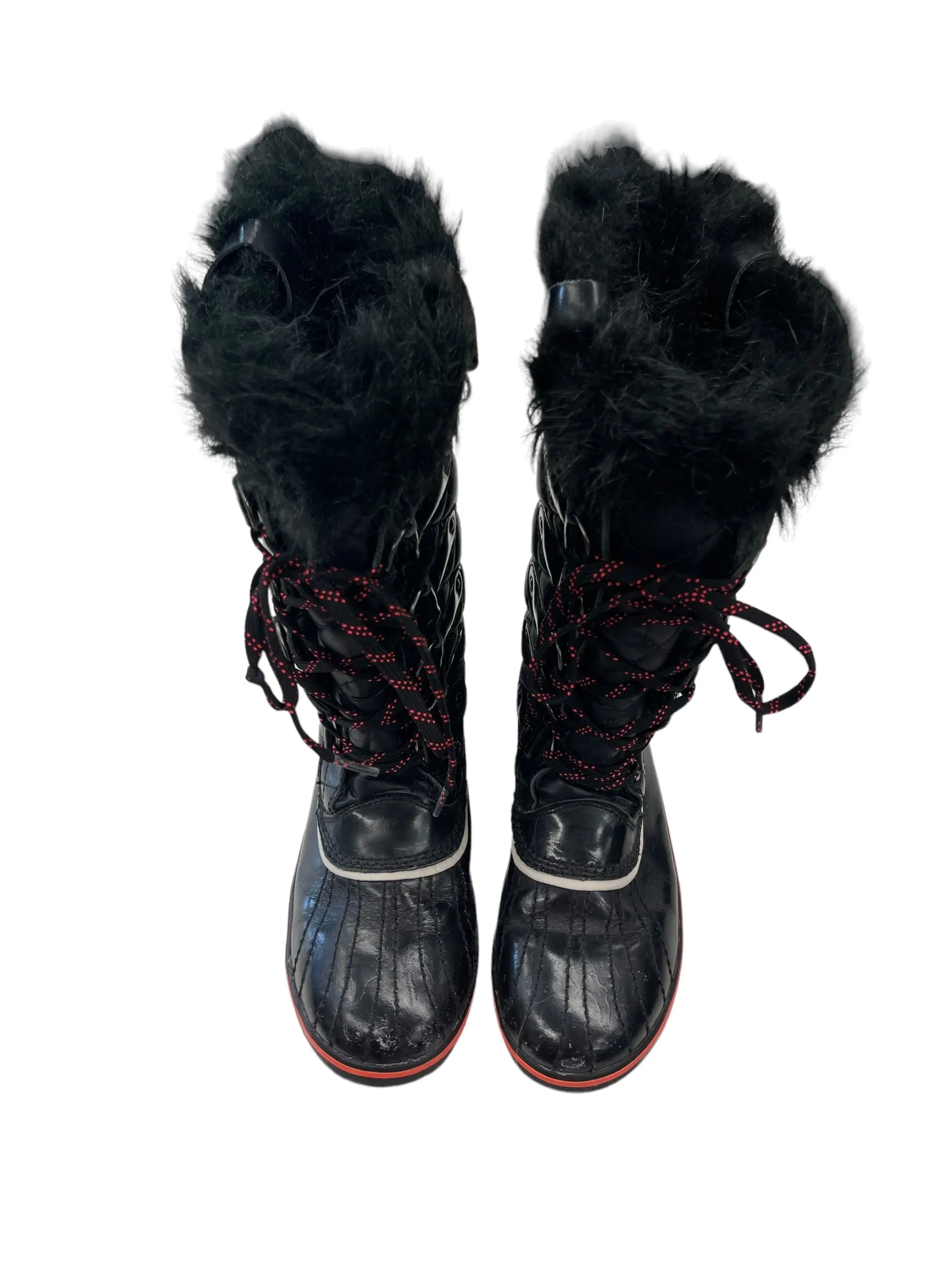 Boots Snow By Sorel In Black & Red, Size: 9