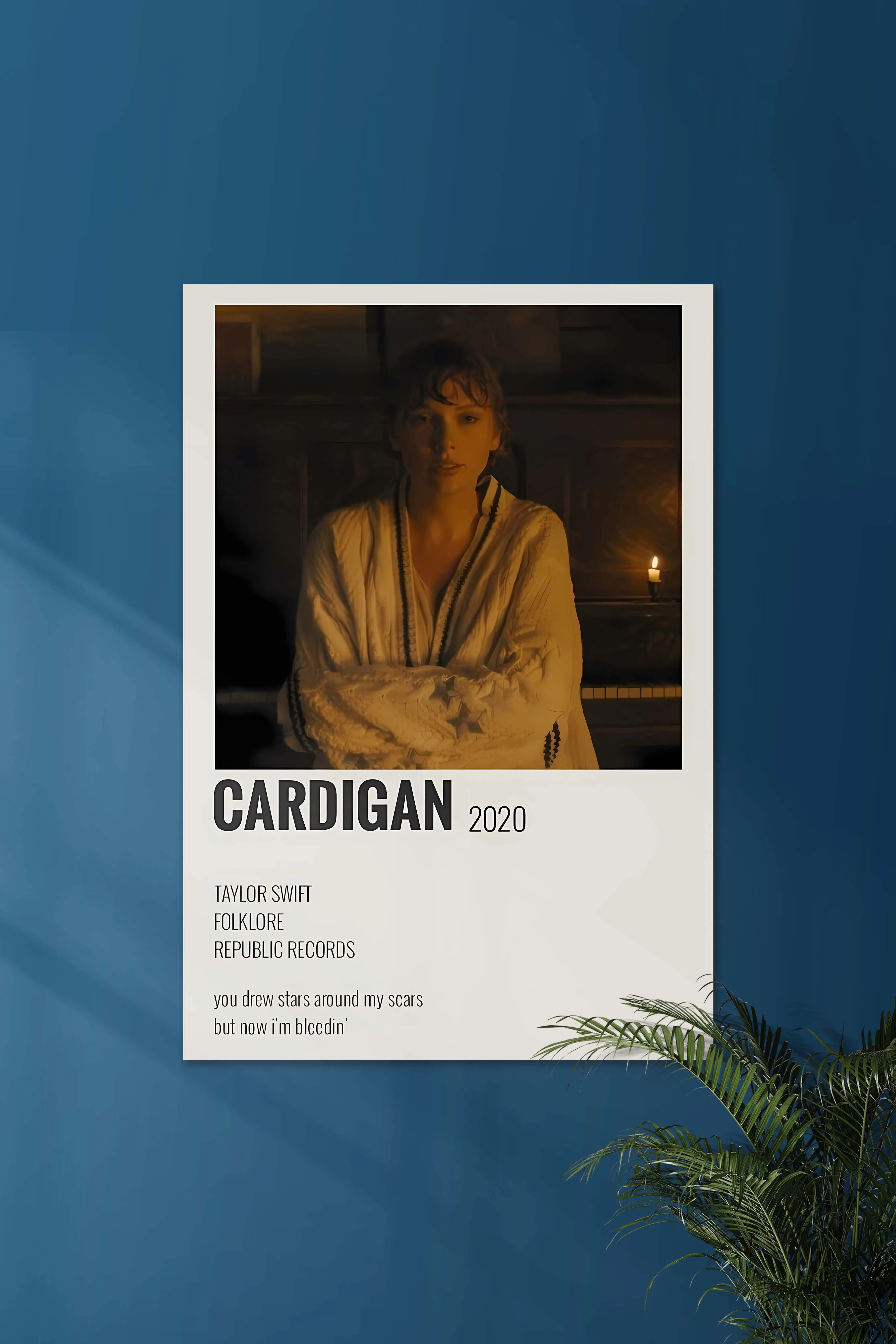 Cardigan x Taylor Swift | Music Card | Music Artist Poster