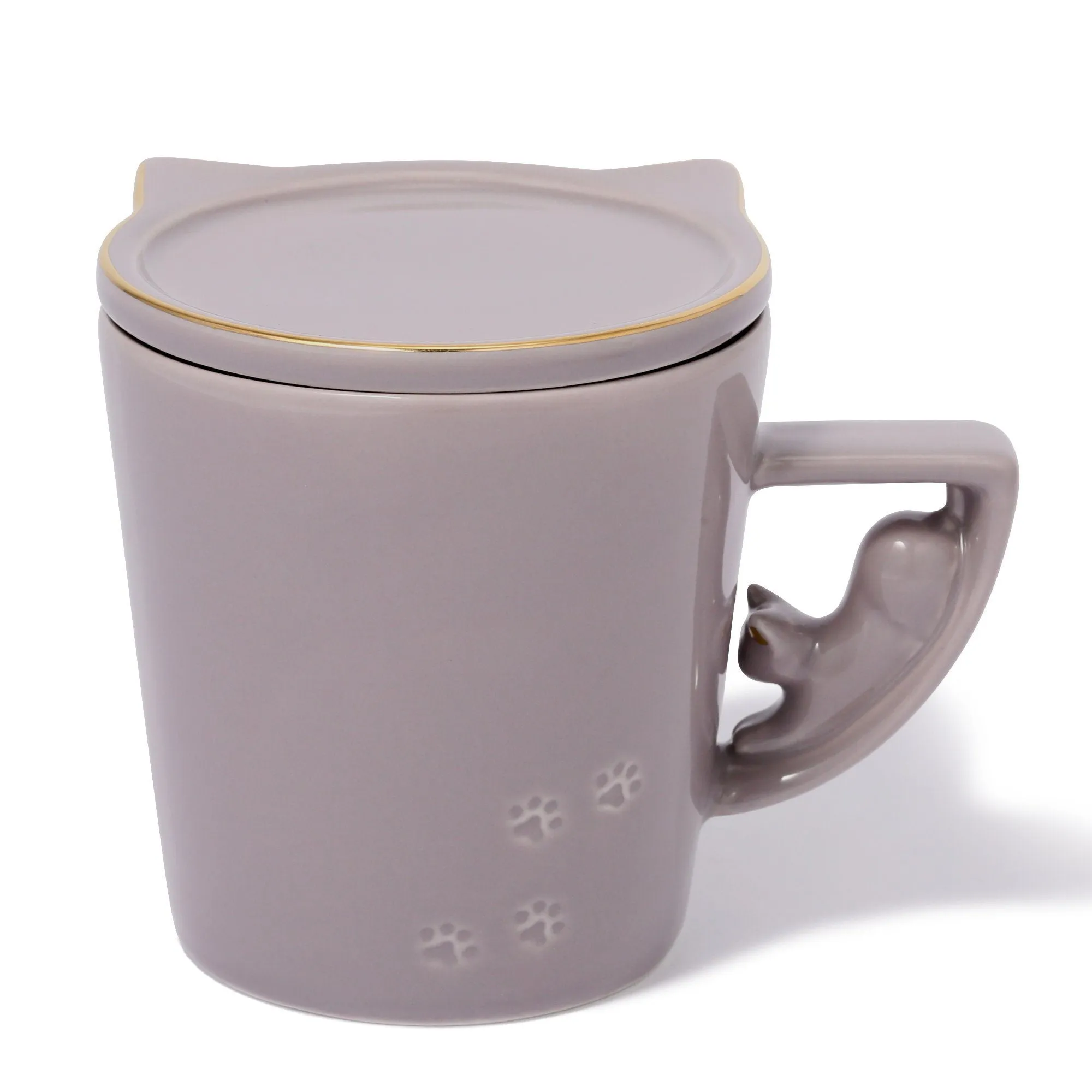 Cat Figure Mug Gray