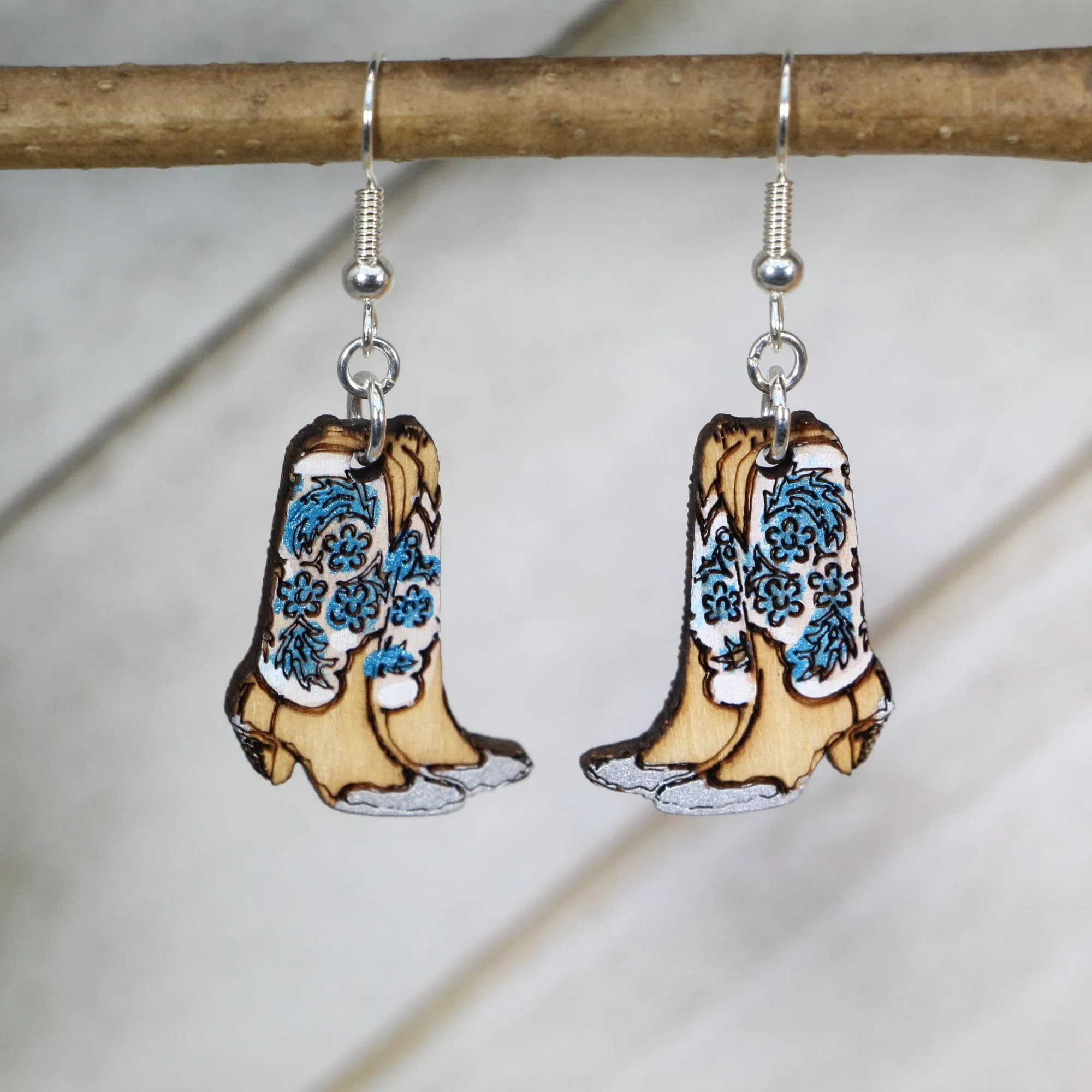 Cate's Concepts, LLC Women's Western Cowboy Boots Dangle Earrings