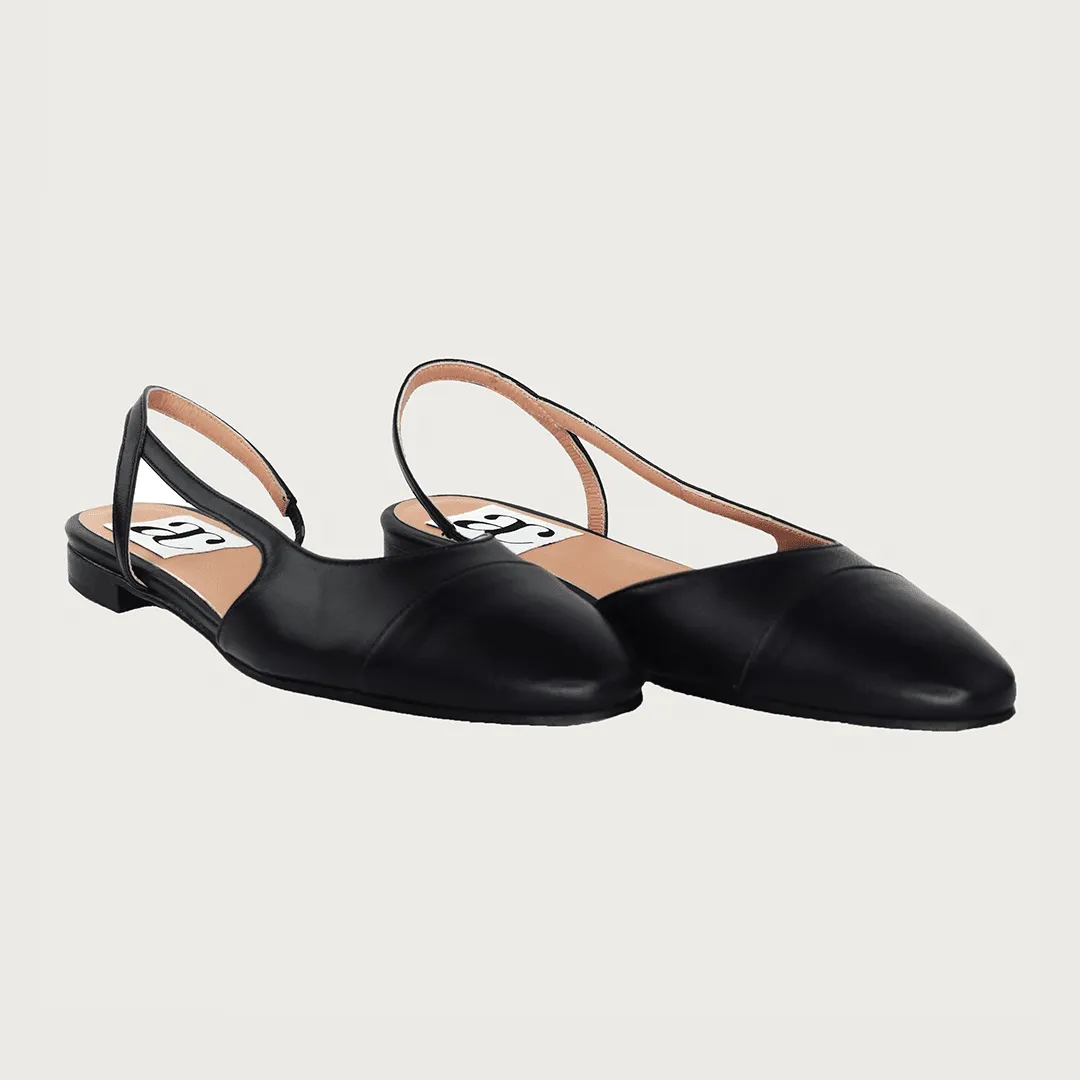 Chloe 10 Slingback Black-Black Leather