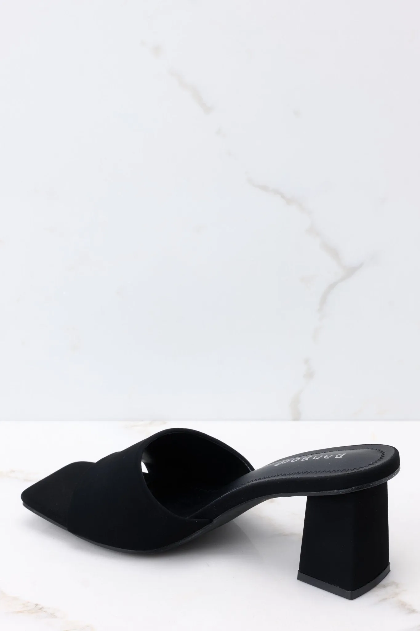 Come On Over Black Suede Block Heel