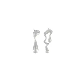 Courage Waterproof Asymmetrical Lucky Earring Silver Plating