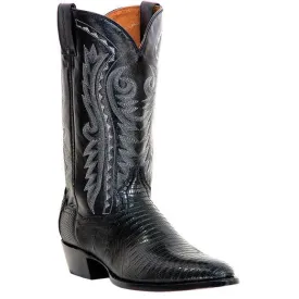 Dan Post Men's 13" Black Lizard Skin (DP3050R) Western Style Round Toe Cowboy Boots.