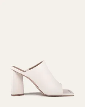 DANIELLE HIGH HEEL SANDALS OFF WHITE LEATHER