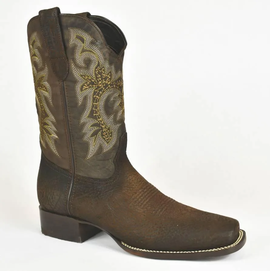 Denver Mountain Square Toe Men's Cowboy Boot, Brown Shoulder Leather - 845