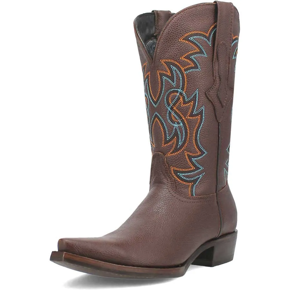 Dingo Gold Rush Brown Leather Snip Toe Western Boots