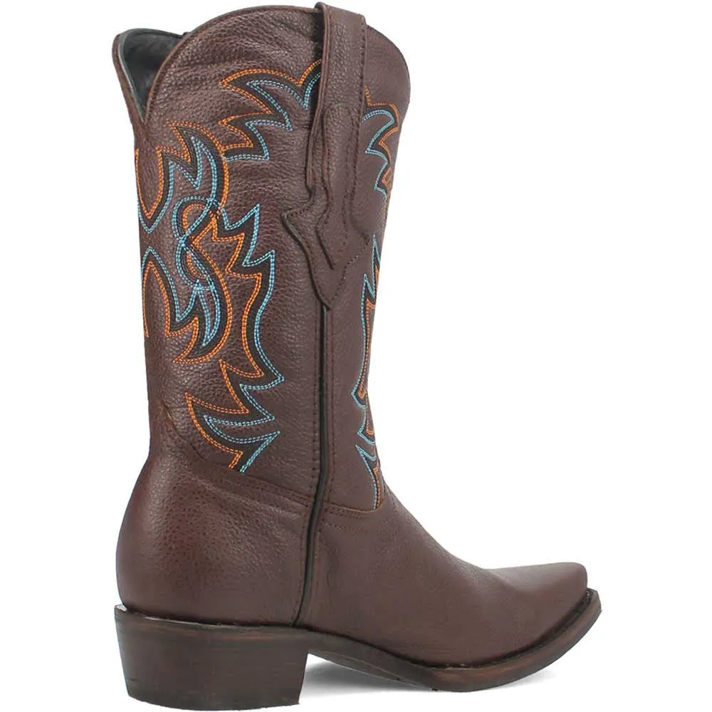 Dingo Gold Rush Brown Leather Snip Toe Western Boots