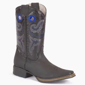 El Norteno Family Black Leather Rodeo Cowboy Boot-226