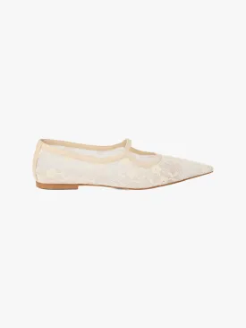 Fleur Lace Flat - Ivory