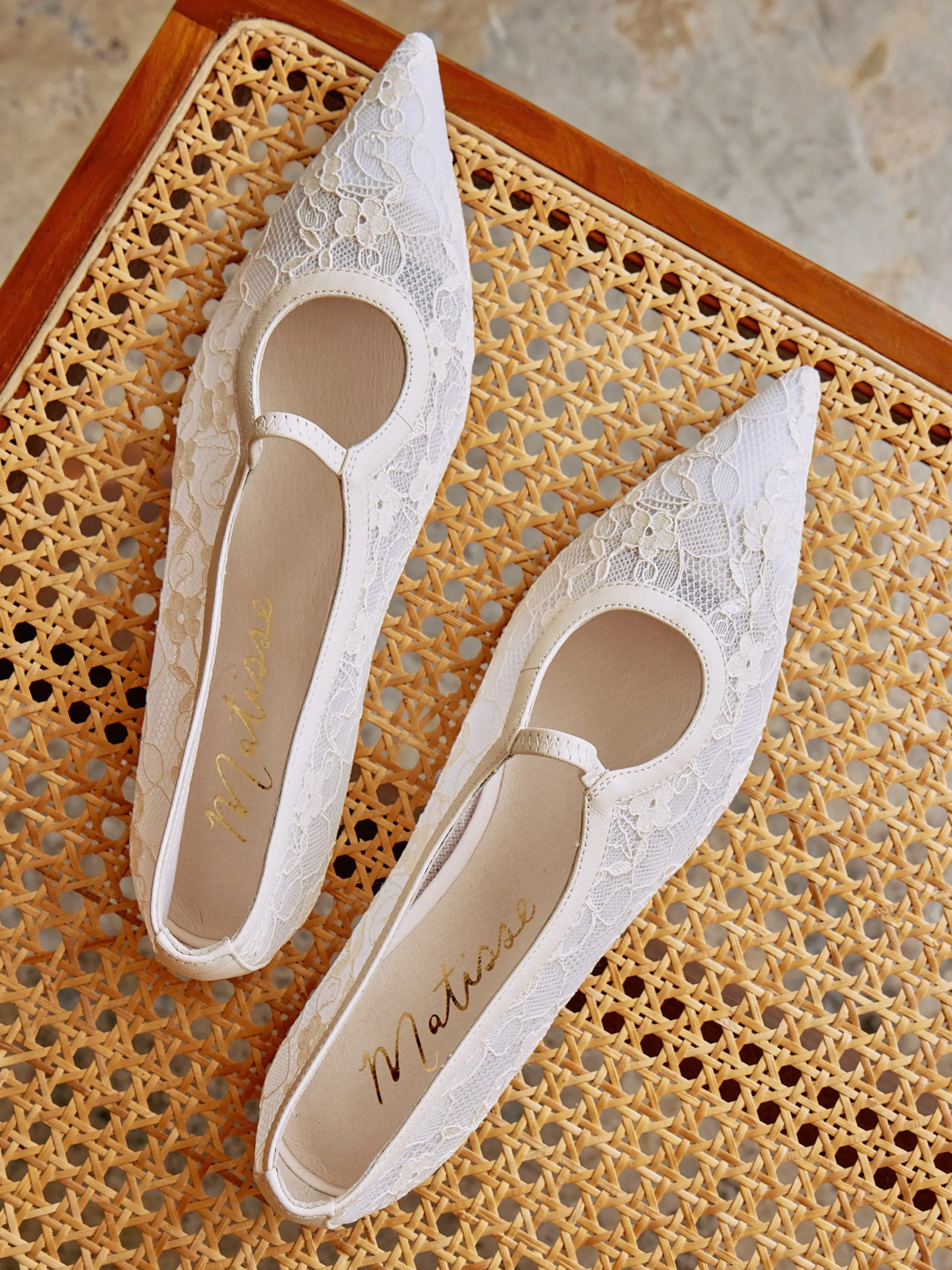 Fleur Lace Flat - Ivory