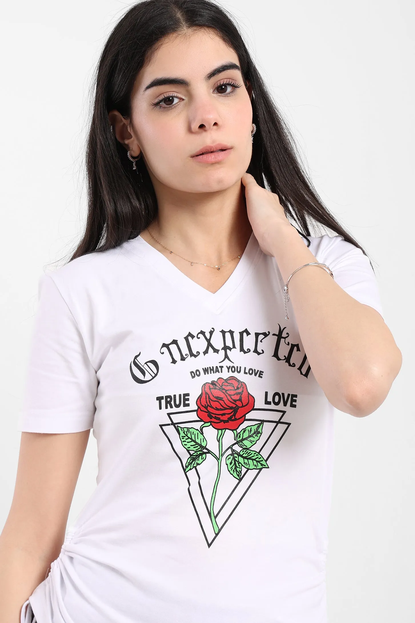 FLORAL T-SHIRT - WHITE