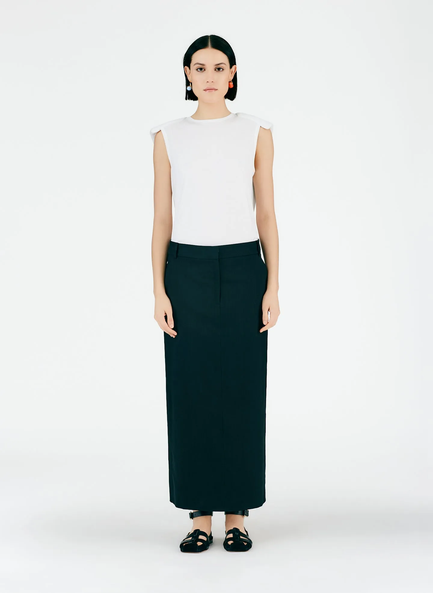 Fluid Suiting Maxi Trouser Skirt