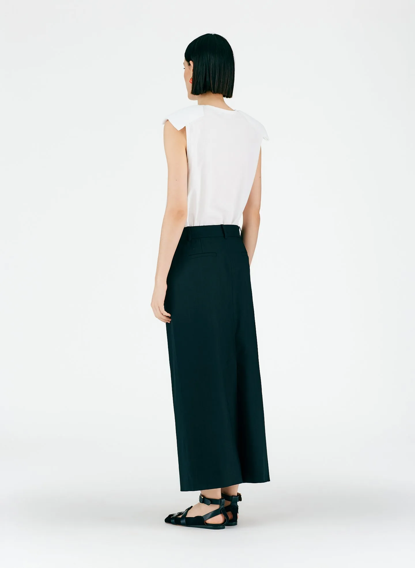 Fluid Suiting Maxi Trouser Skirt