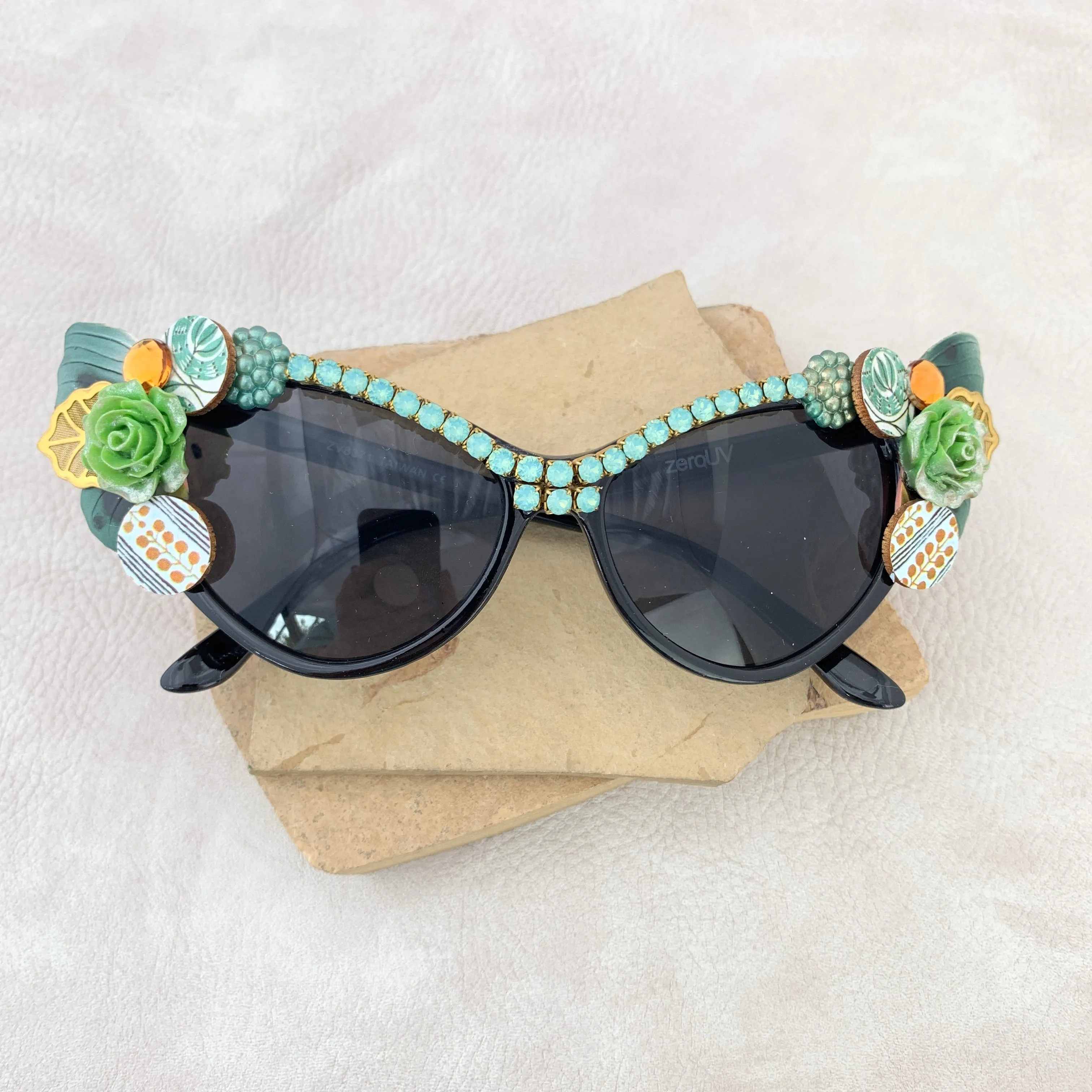 Folk Art Betty Embellished Cat Eye Sunglasses