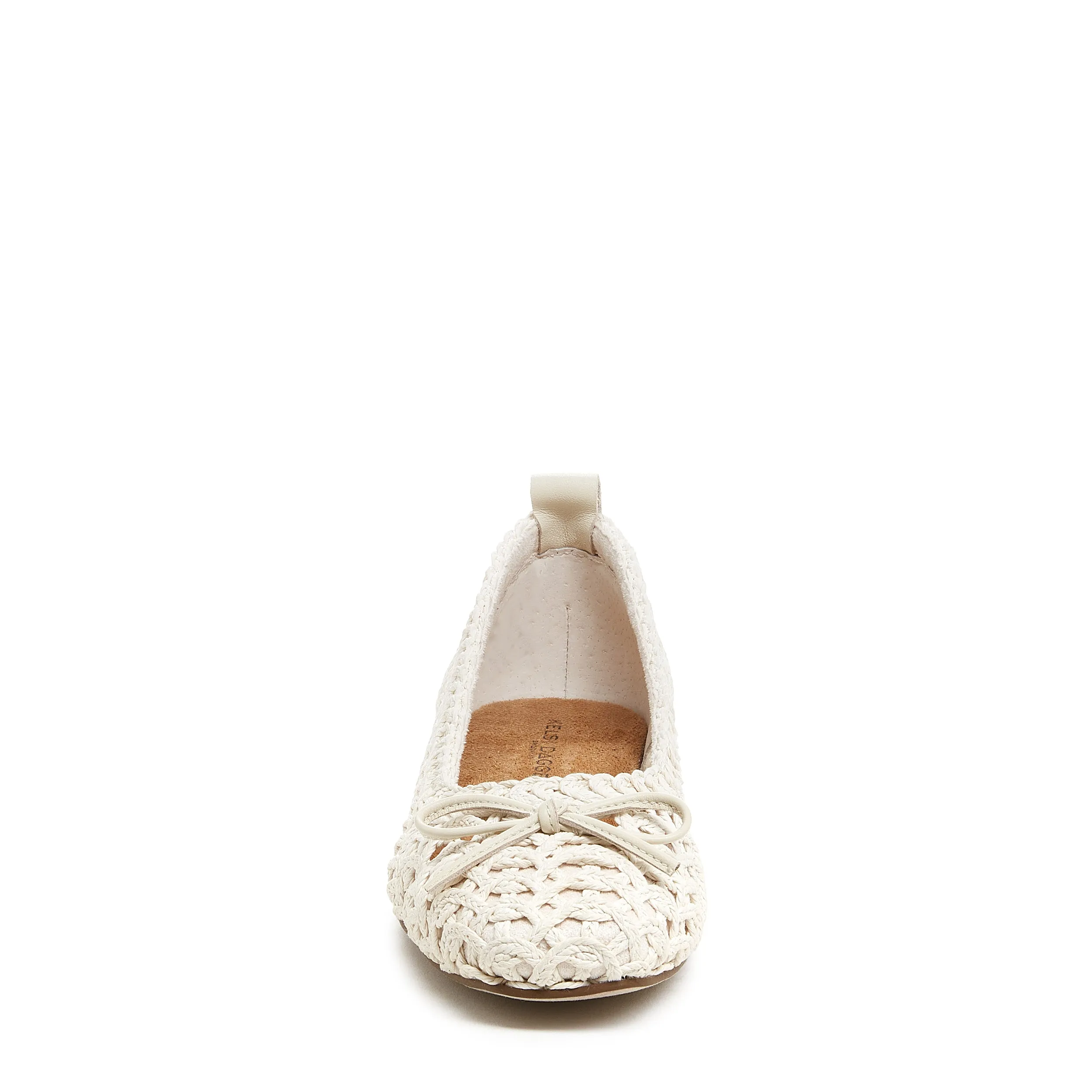 Frankie Ivory Crochet Ballet Flats