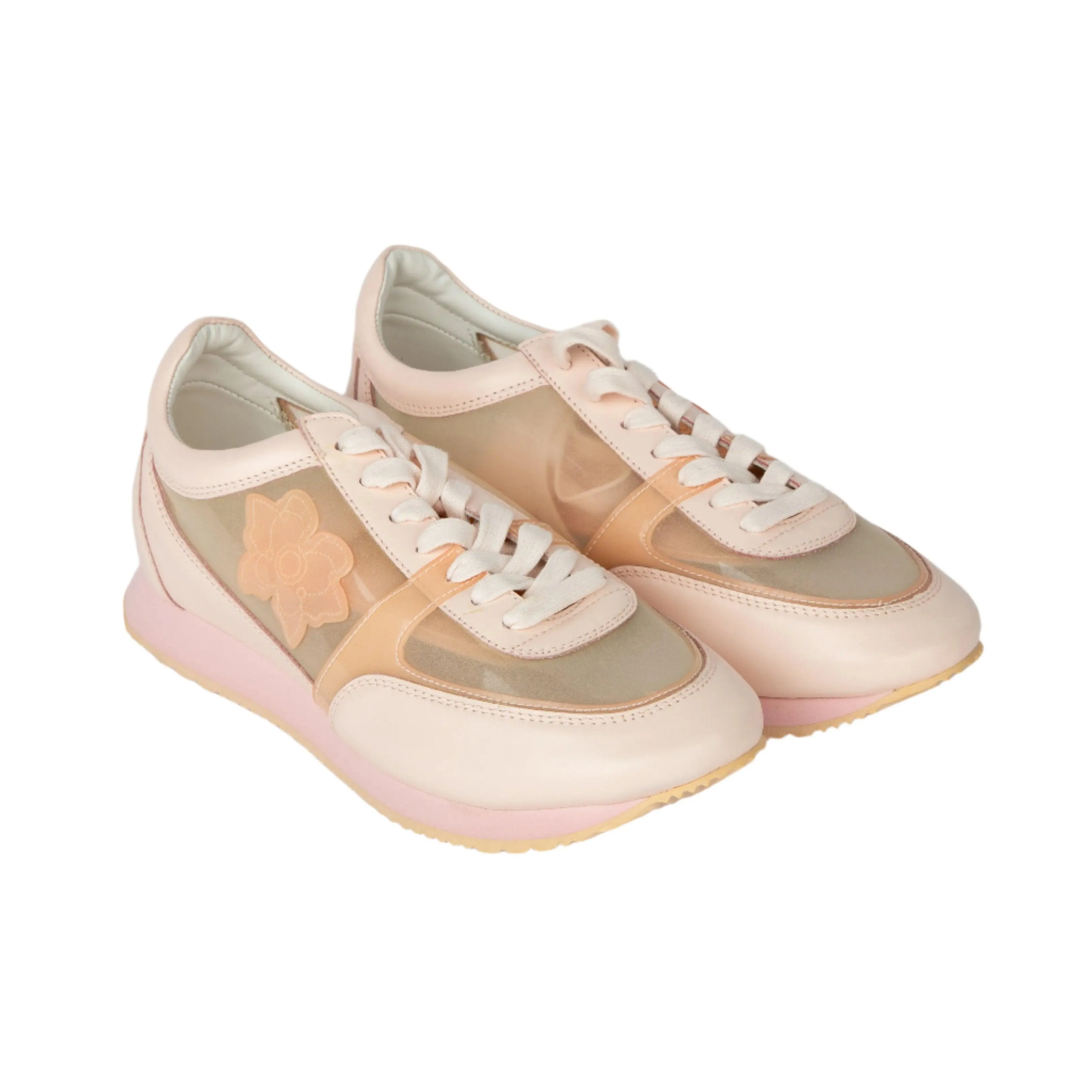 Furla Women's Run Candy Sneaker Lace-Up T.10 - Camelia and Crystal