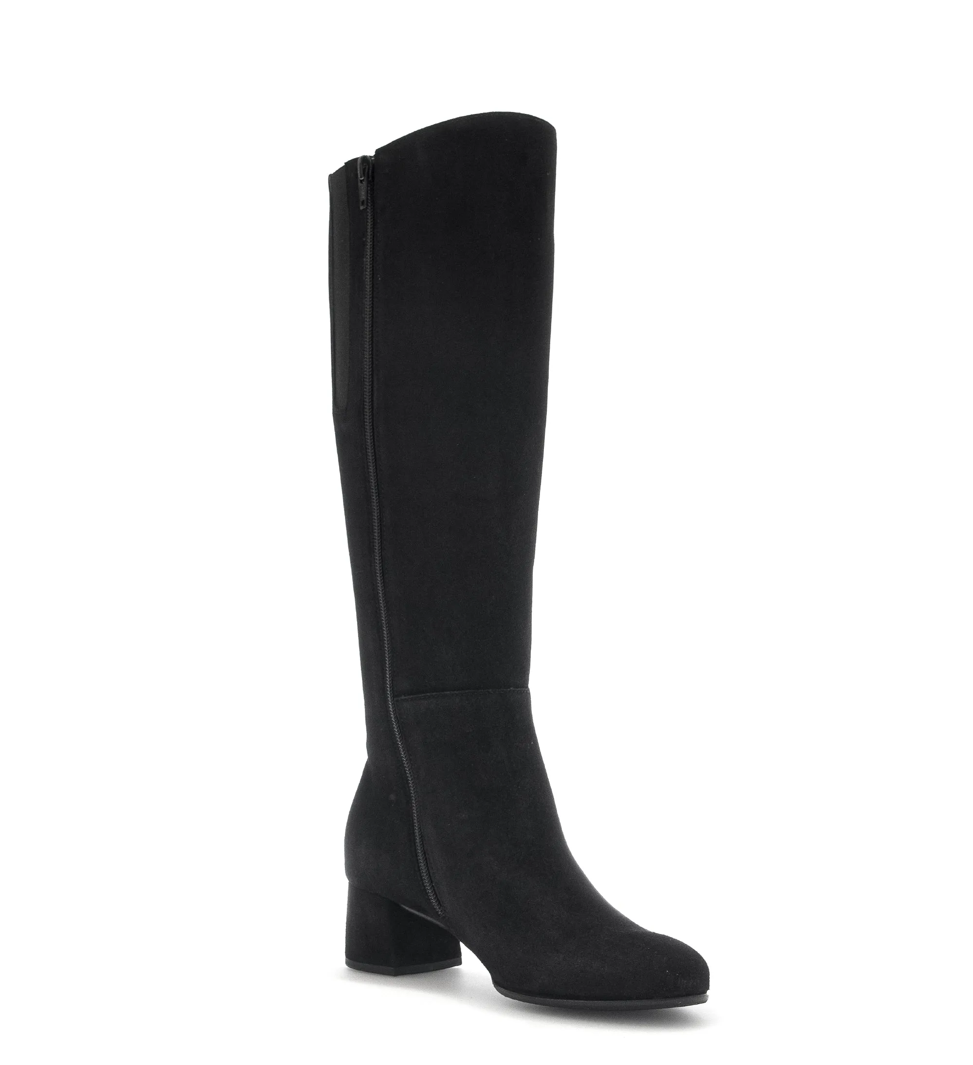 GABOR Black Suede Knee Boot 68917