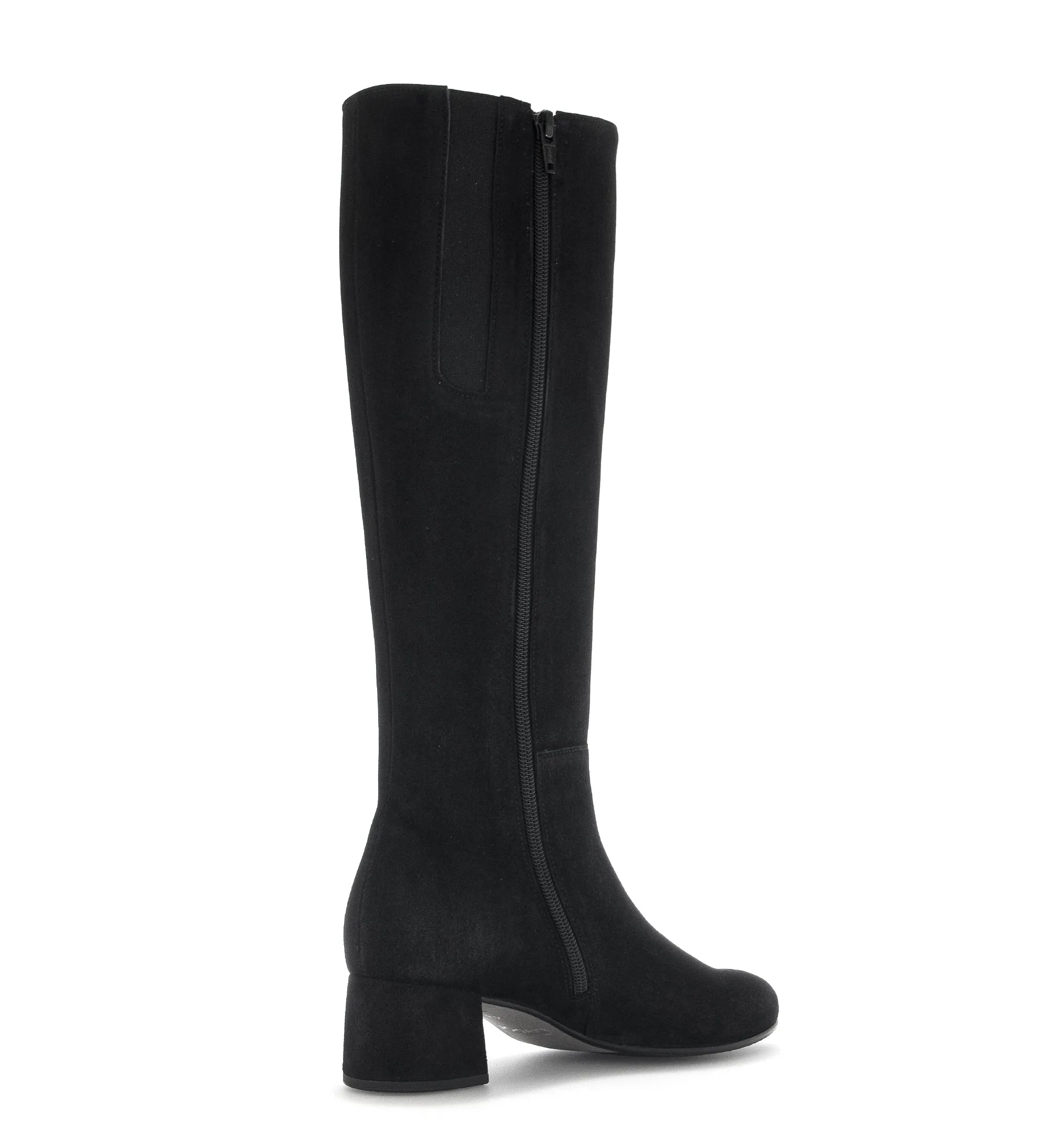 GABOR Black Suede Knee Boot 68917