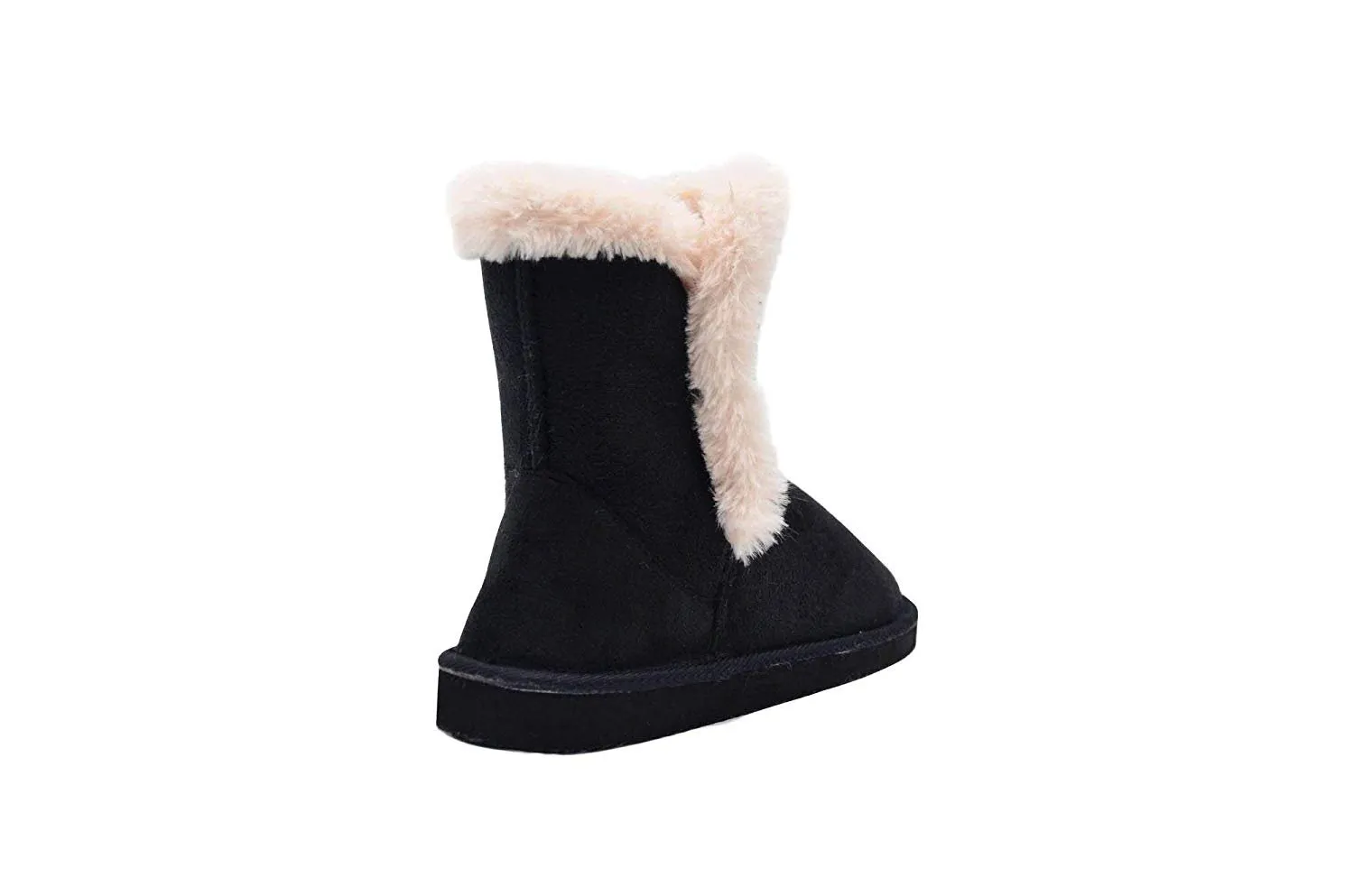 Gold Toe Womens 7 Inch� Short Mid Calf Microsuede Winter Boots with Faux Fur Trim