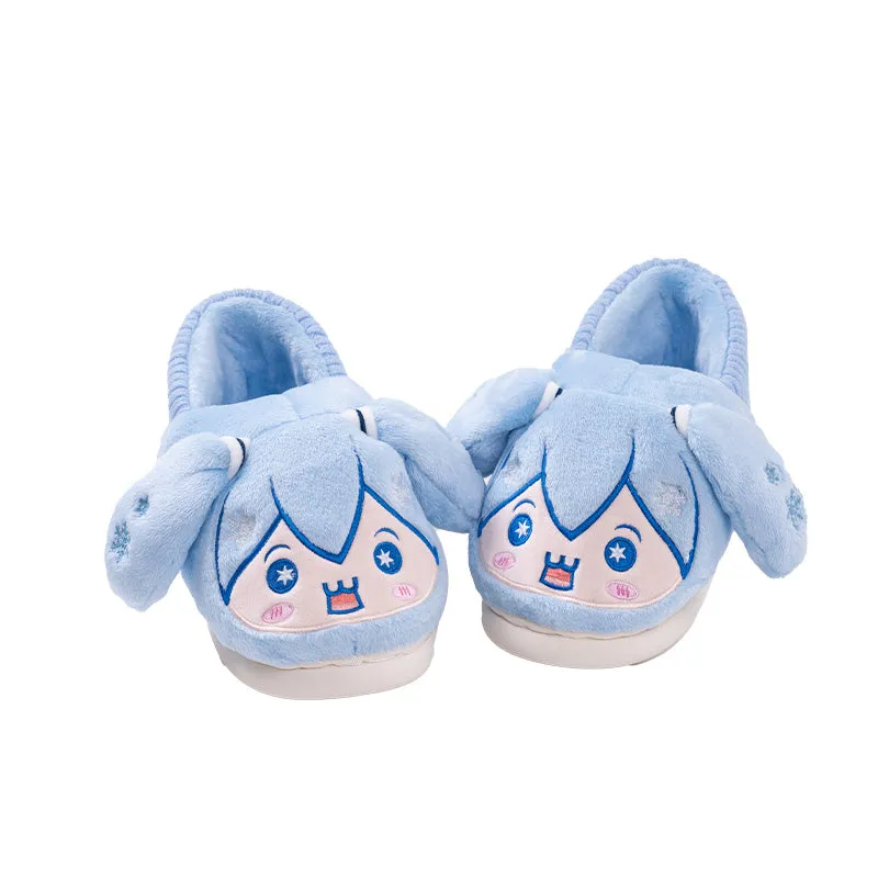 Hatsune Miku - Snow Miku Happy Home Series Plush Slippers Moeyu