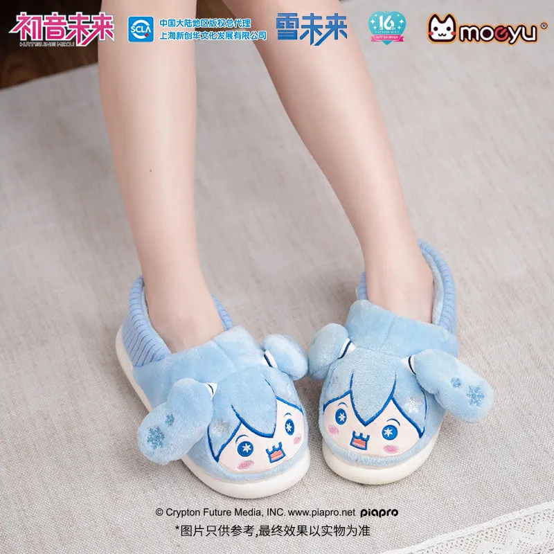 Hatsune Miku - Snow Miku Happy Home Series Plush Slippers Moeyu