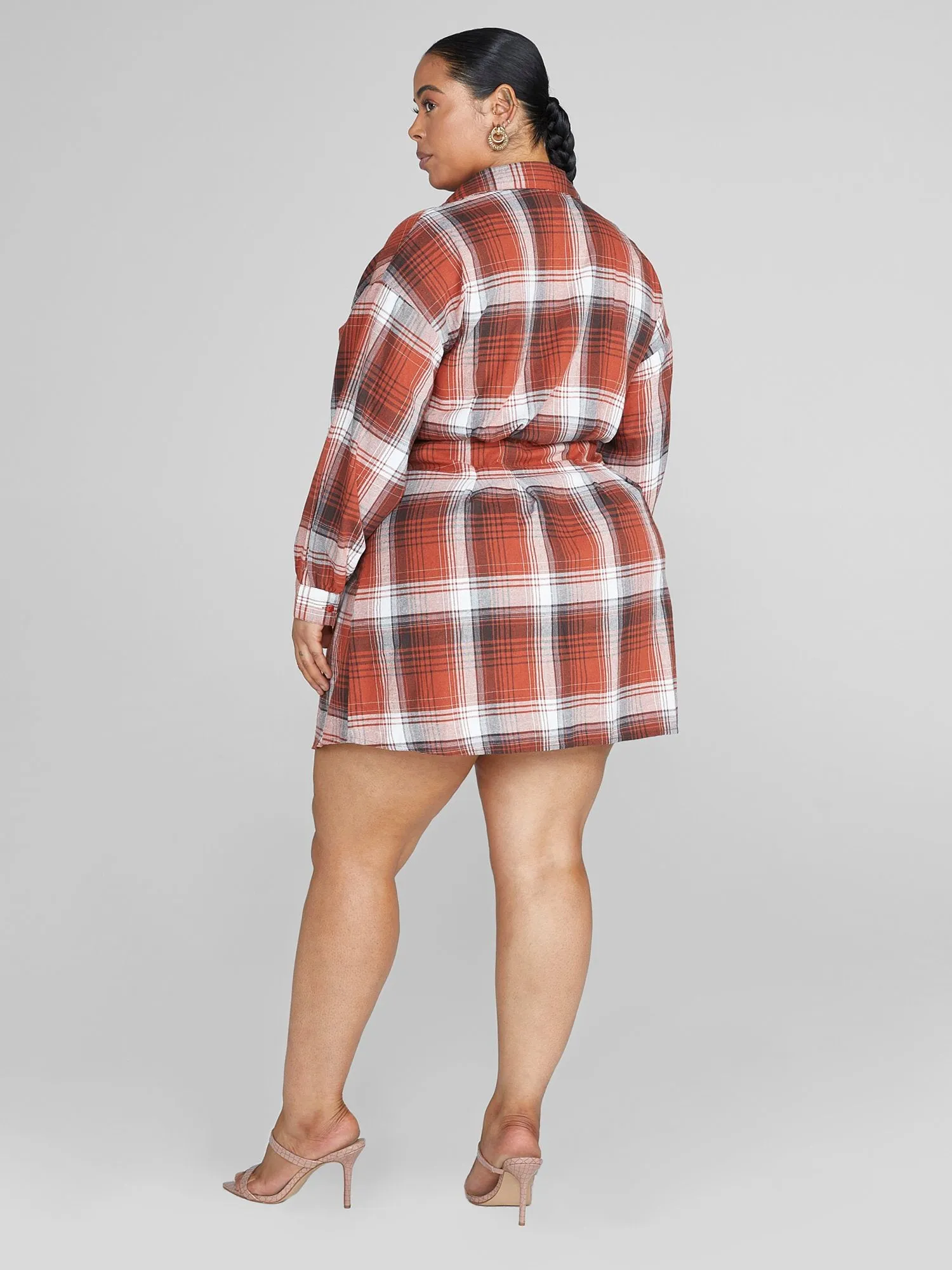 Jasmine Plaid Shirt Dress