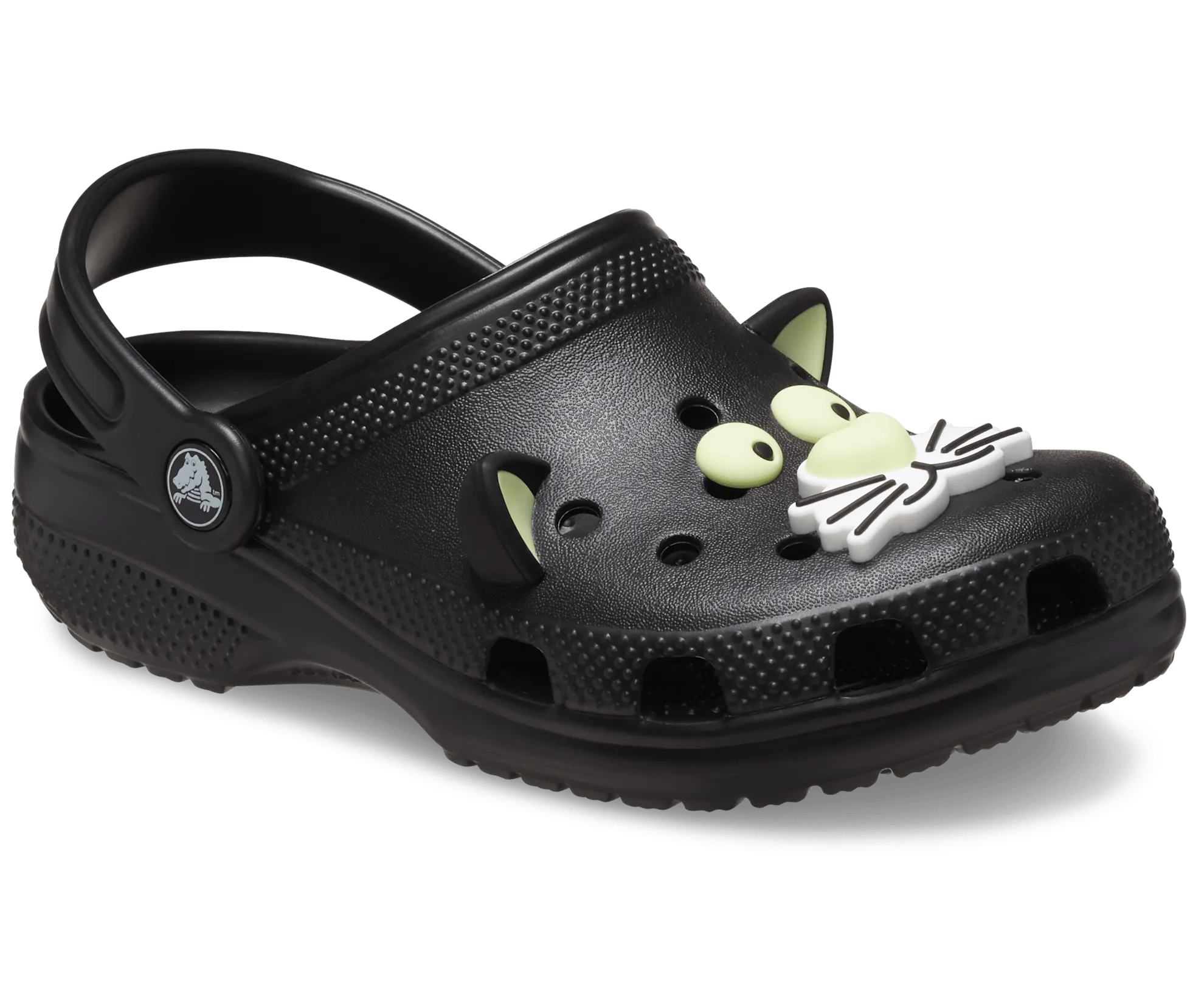 Kids' Classic Glow-In-the-Dark Black Cat Clog