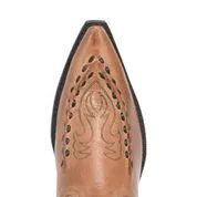 Laredo Men's (68432) Antique Tan Snip Toe Leather Cowboy Boot with Stylish Leather Lacework