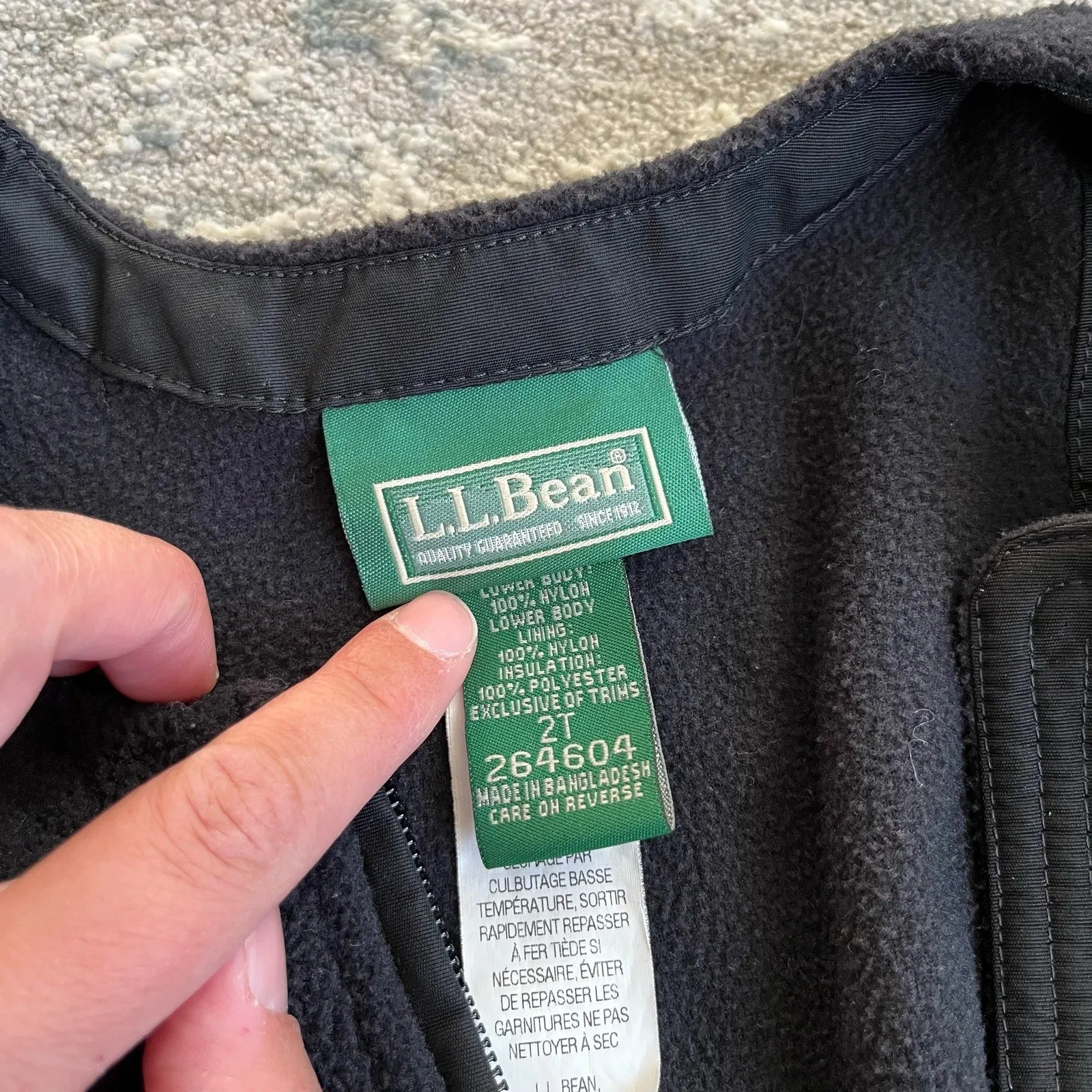 L.L. Bean Black Snow Bib Overalls 2T