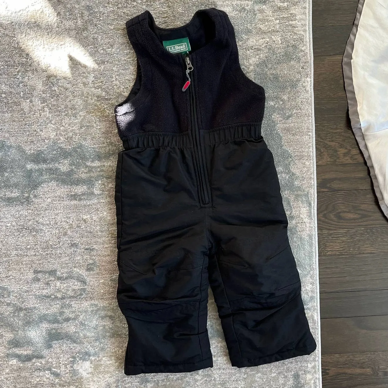 L.L. Bean Black Snow Bib Overalls 2T