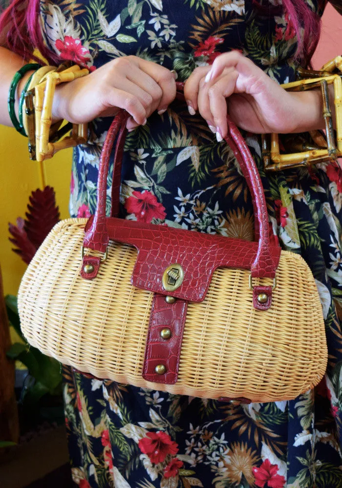 Lola Cocktail Handbag in Brick Red