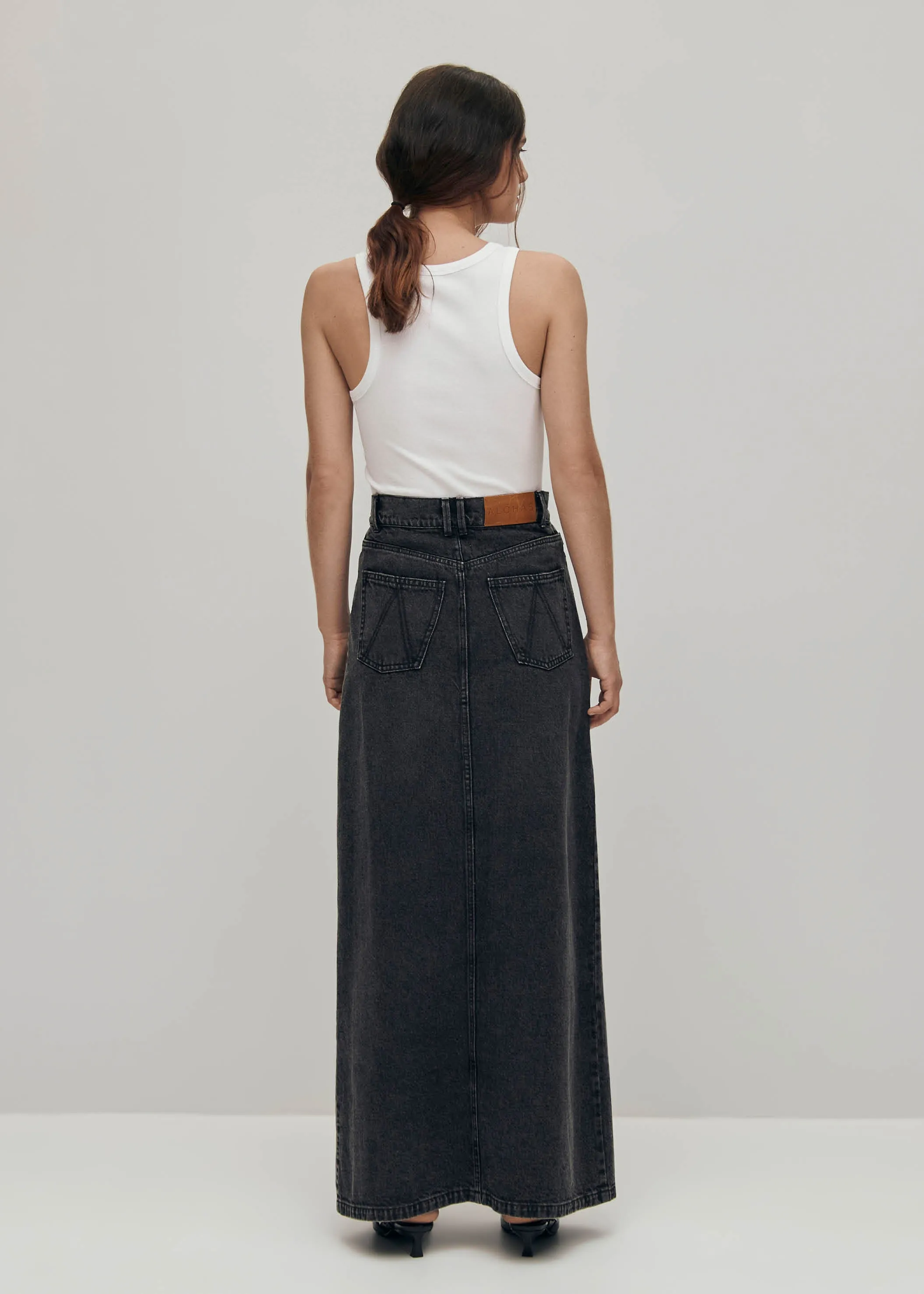 Mariana Black Denim Skirt