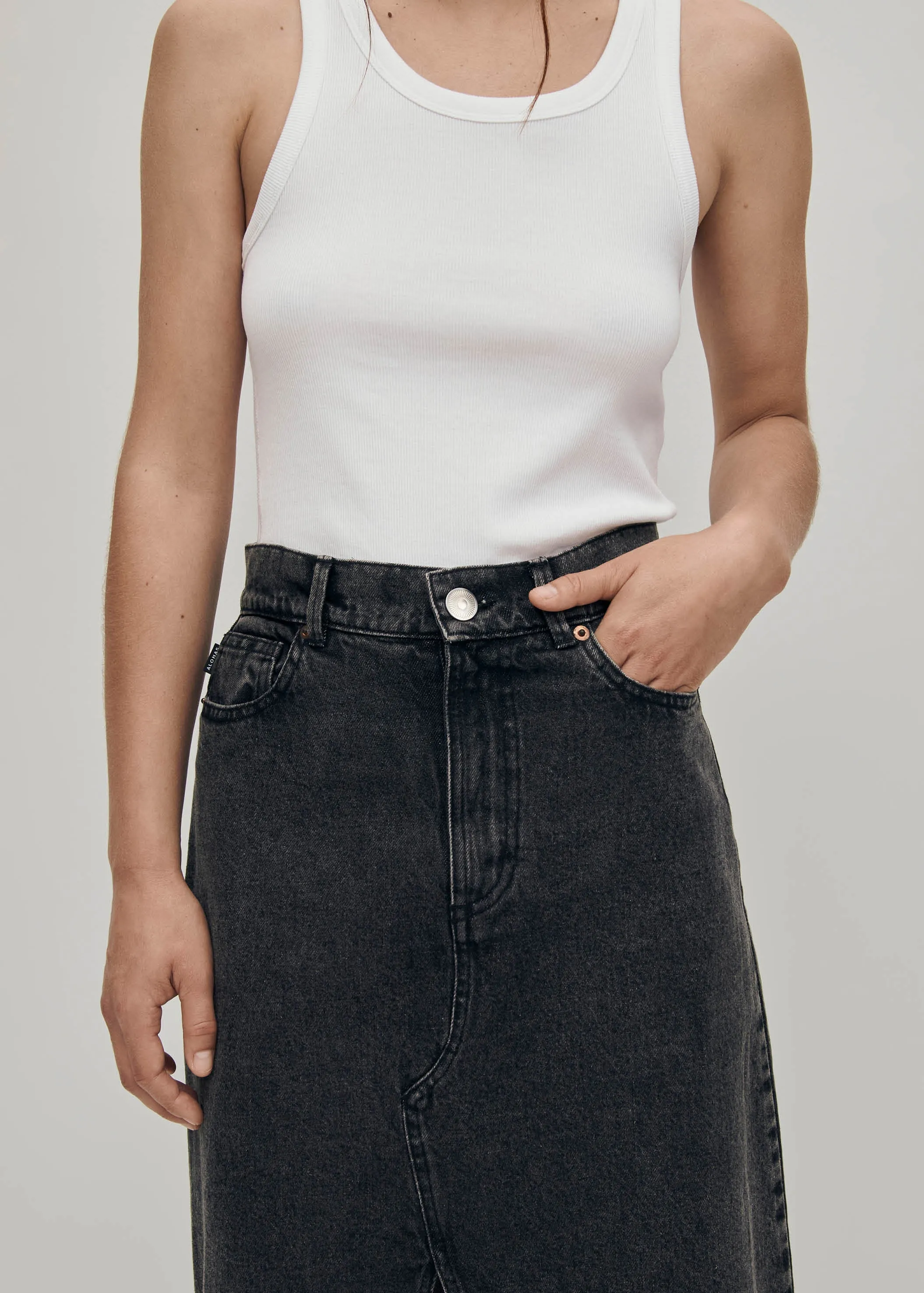 Mariana Black Denim Skirt