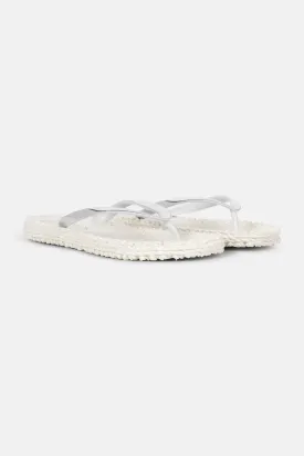 Metallic Flip Flop - Creme